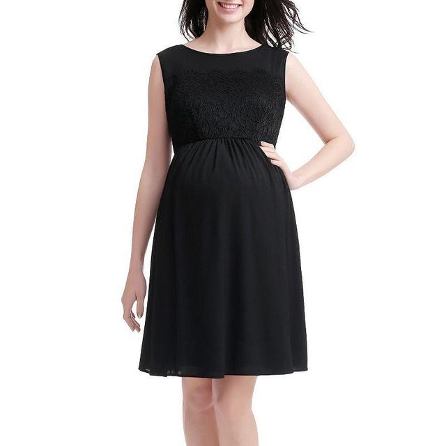 Maternity Pokkori Lace Skater Dress, Womens Black Product Image