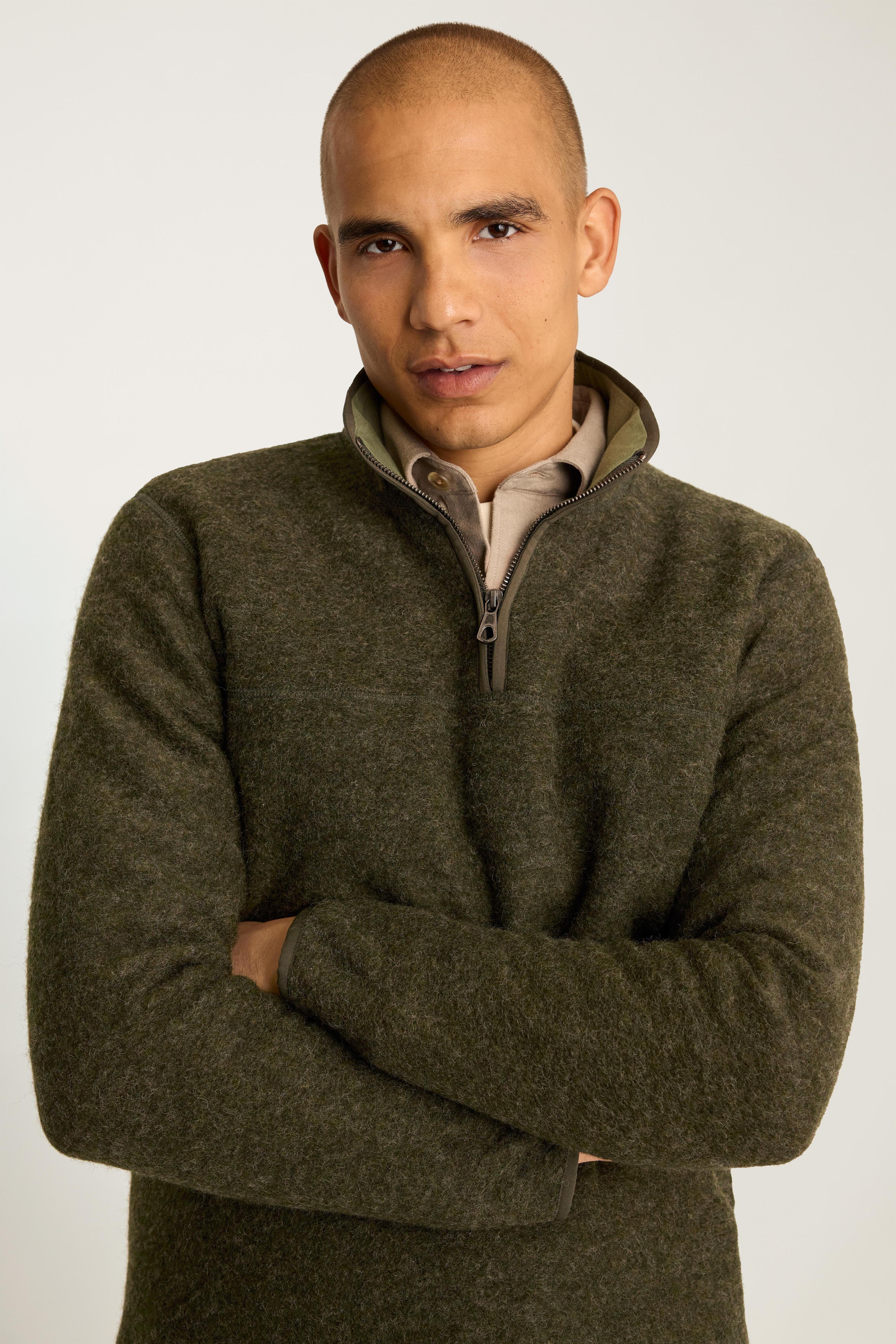 Italian Wool Fleece Half Zip Product Image