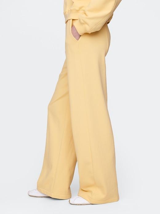 French Terry Seamed Wide-Leg Sweatpants Product Image