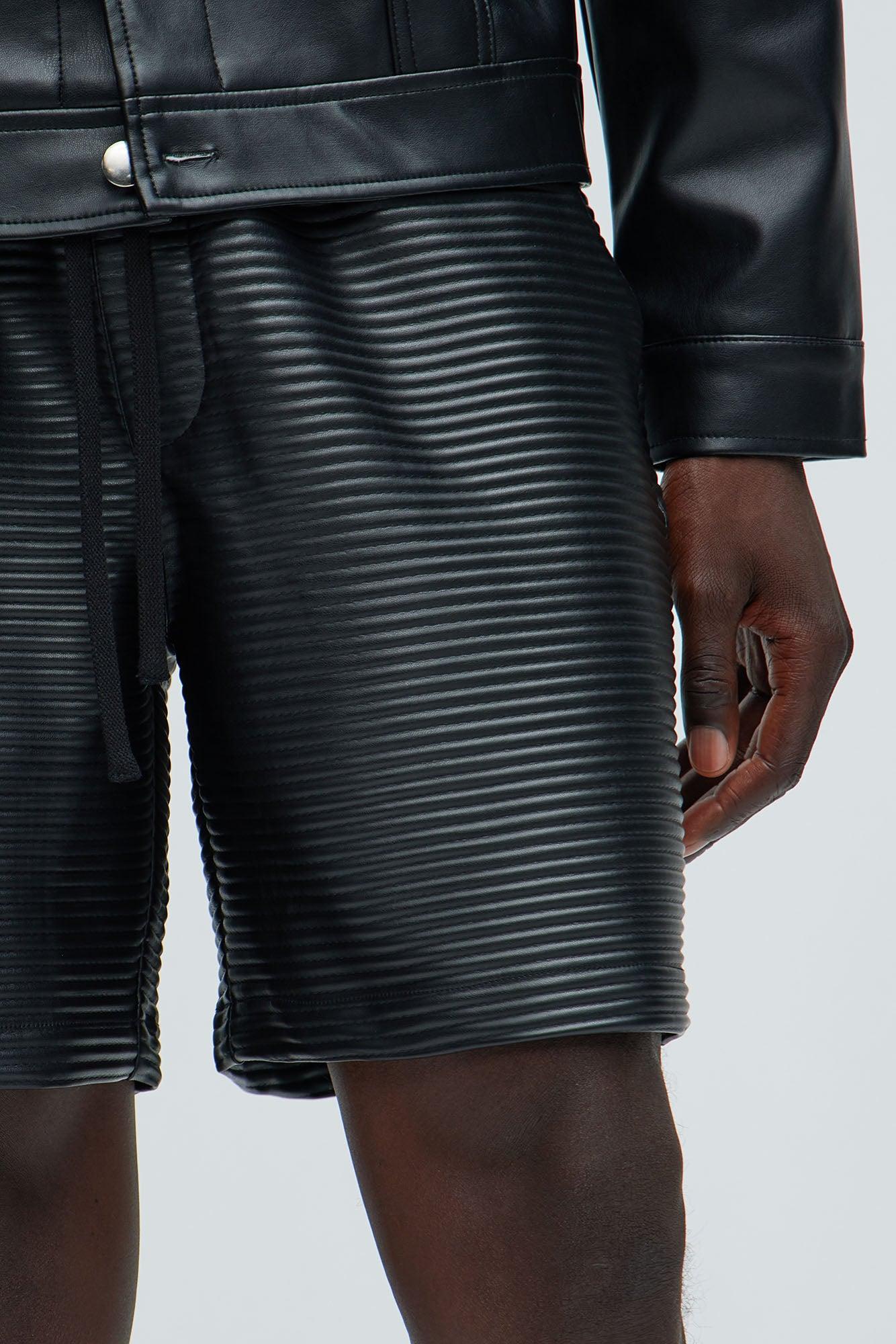 Renzo Textured Shorts - Black Product Image