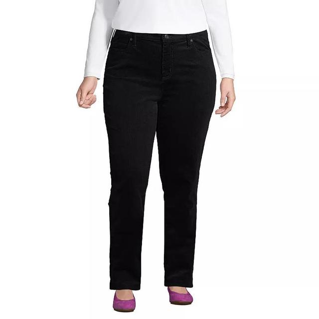 Plus Size Lands End Midrise Straight-Leg Corduroy Pants, Womens Product Image