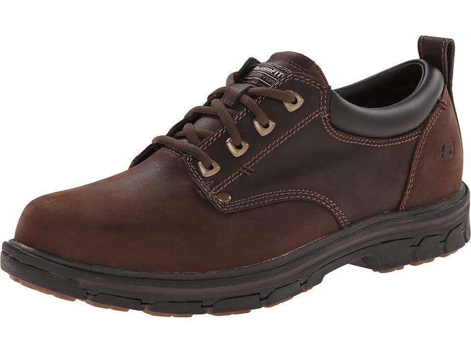 SKECHERS Segment Relaxed Fit Oxford (Brown) Men's Shoes Product Image