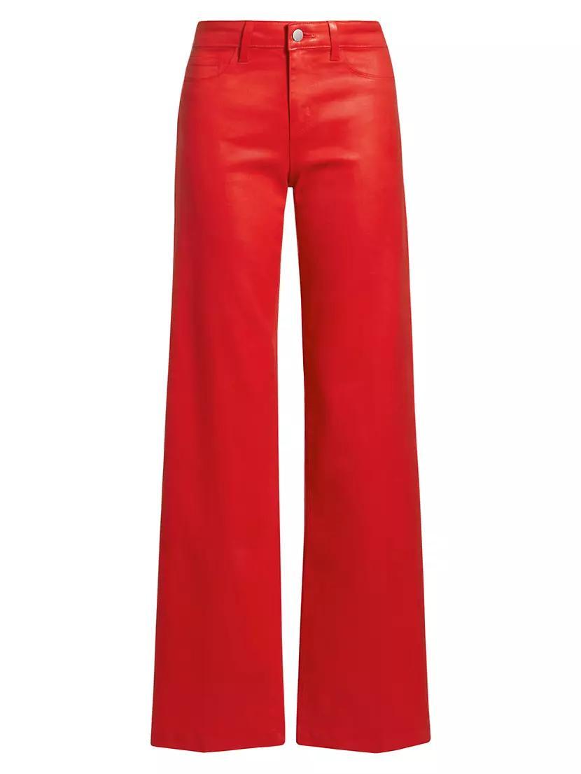 Clayton Coated High-Rise Wide-Leg Jeans Product Image