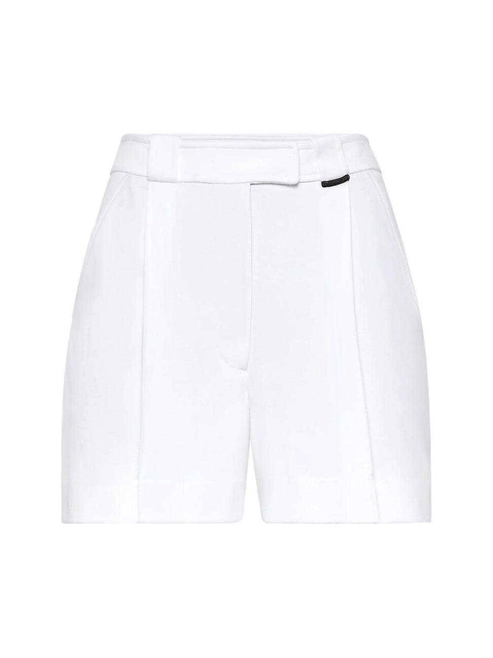 Womens Cotton Interlock Shorts with Shiny Tab Product Image