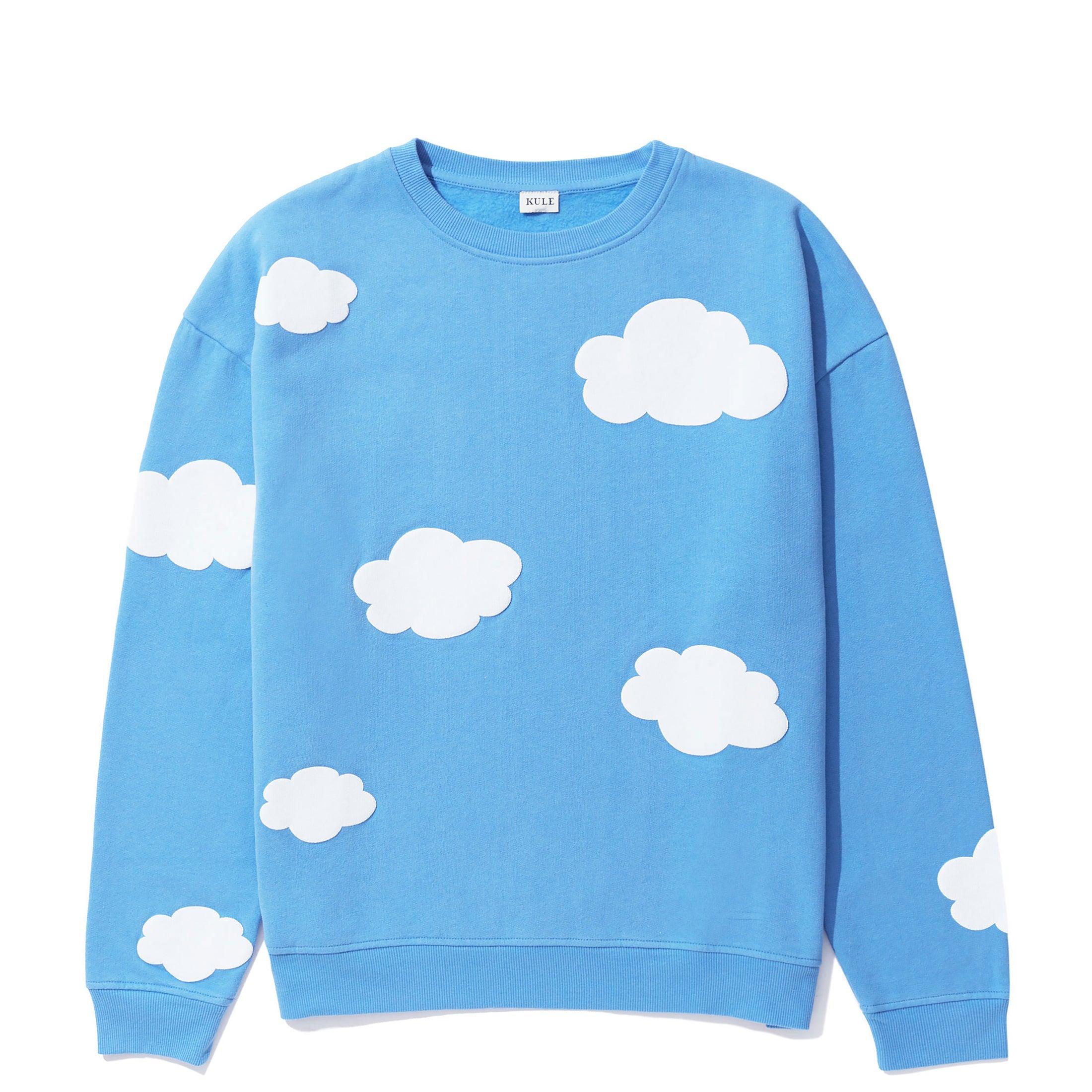 The Oversized Clouds Sweatshirt - Azzurro Female Product Image