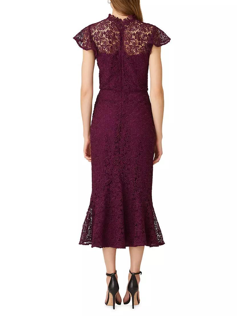 Lea Lace Flounce Midi-Dress Product Image