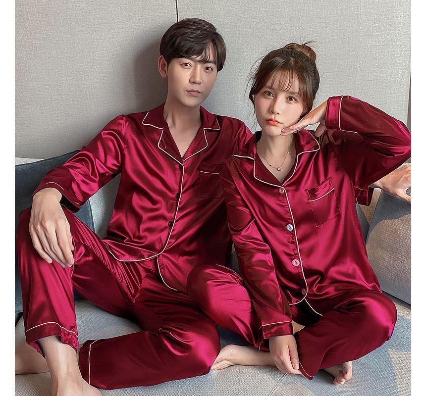 Couple Matching Checked Pajama Set Product Image