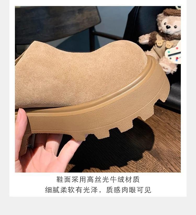 Platform Plain Fleece Lined Mules Product Image