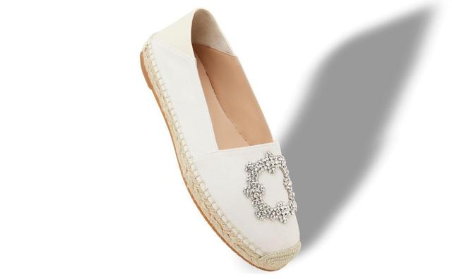 HANGRILLA Light Cream Cotton Espadrilles  Product Image