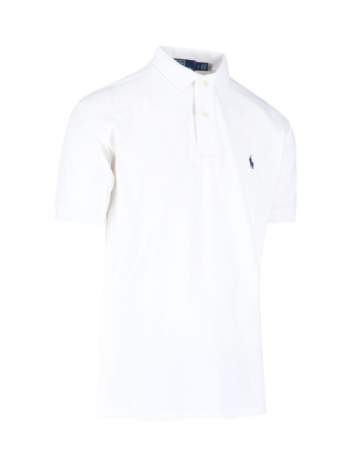 Embroidered-logo Polo Shirt In White Product Image