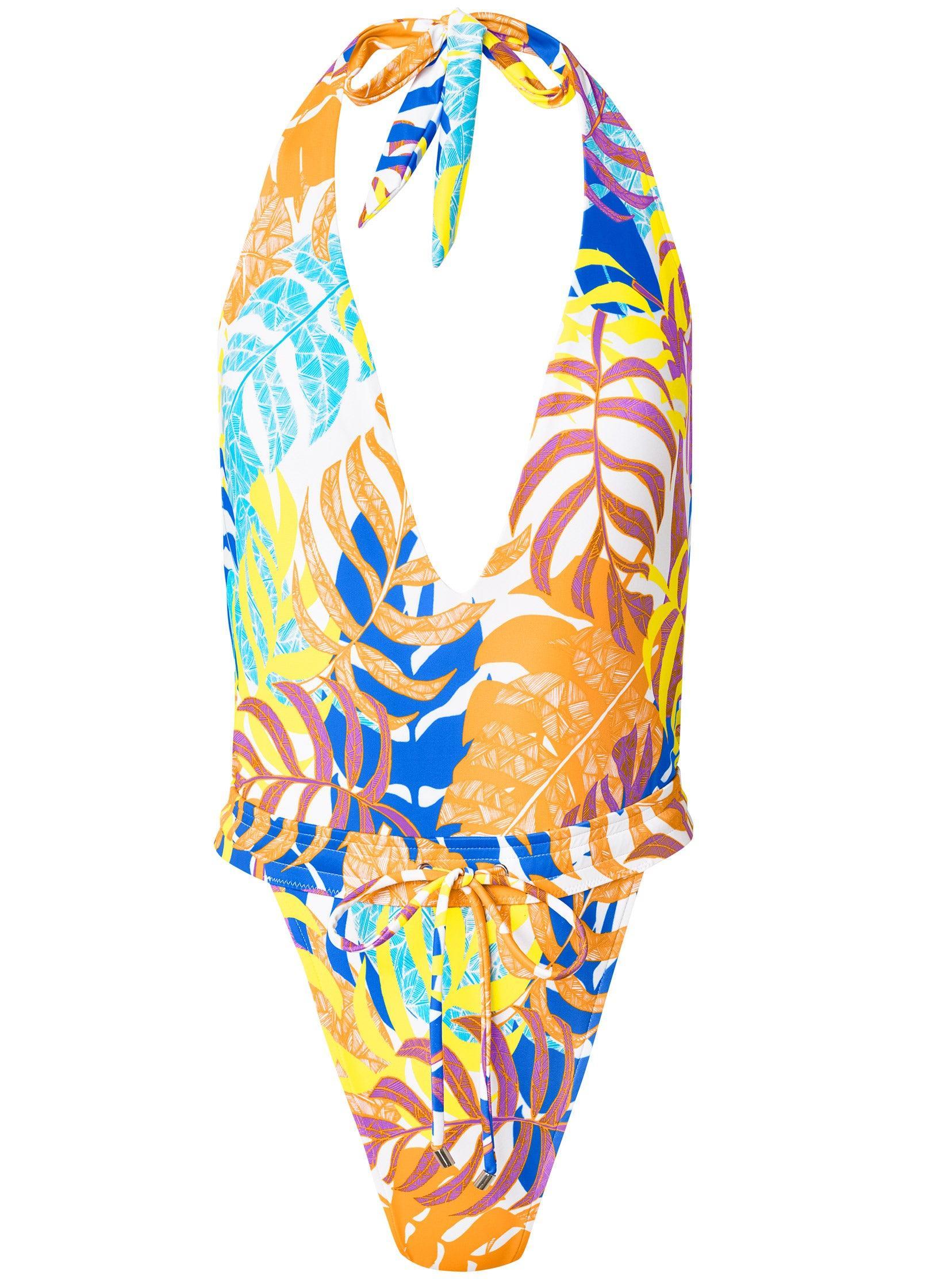 Sporty Waistband One-Piece - Cabana Palm Product Image