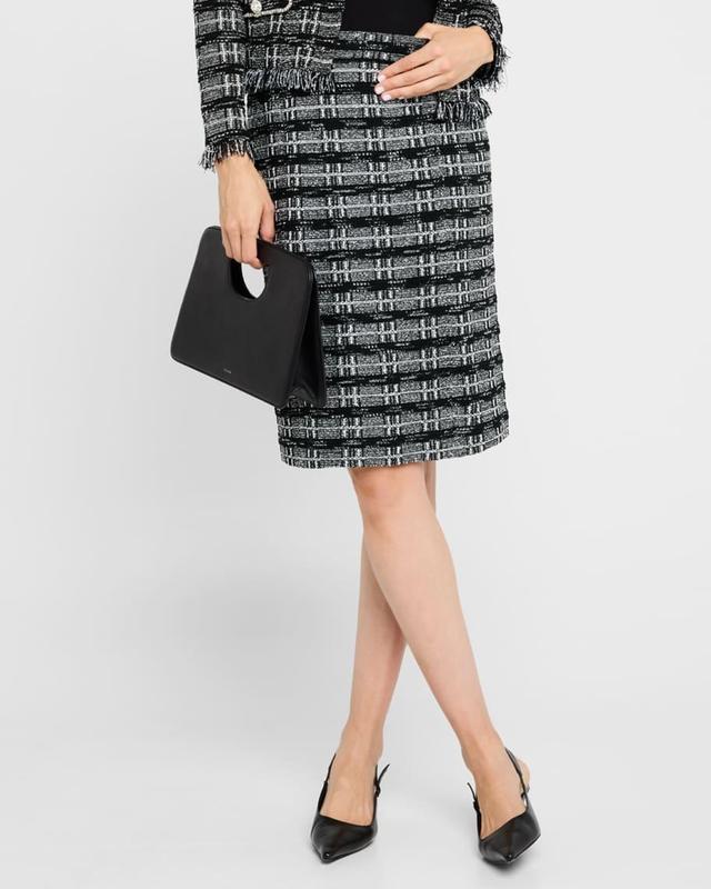 Tweed Knit Pencil Skirt Product Image