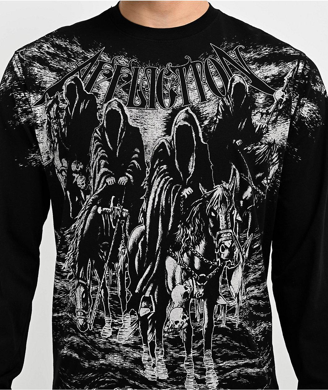 Affliction Black Night Black Long Sleeve T-Shirt Product Image