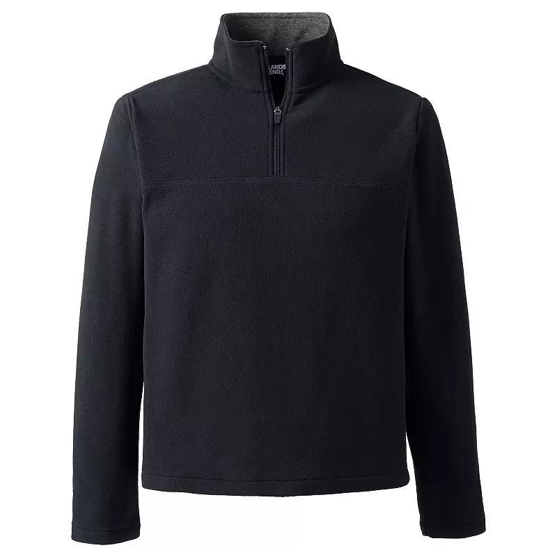 Mens Lands End Fleece Quarter-Zip Pullover Oxford Product Image