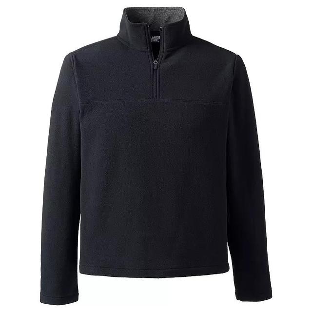 Big & Tall Lands End Fleece Quarter-Zip Pullover, Mens Blue Product Image