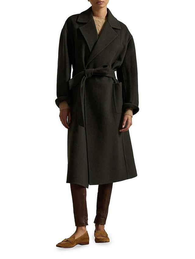 Double-Faced Wool Wrap Coat Product Image