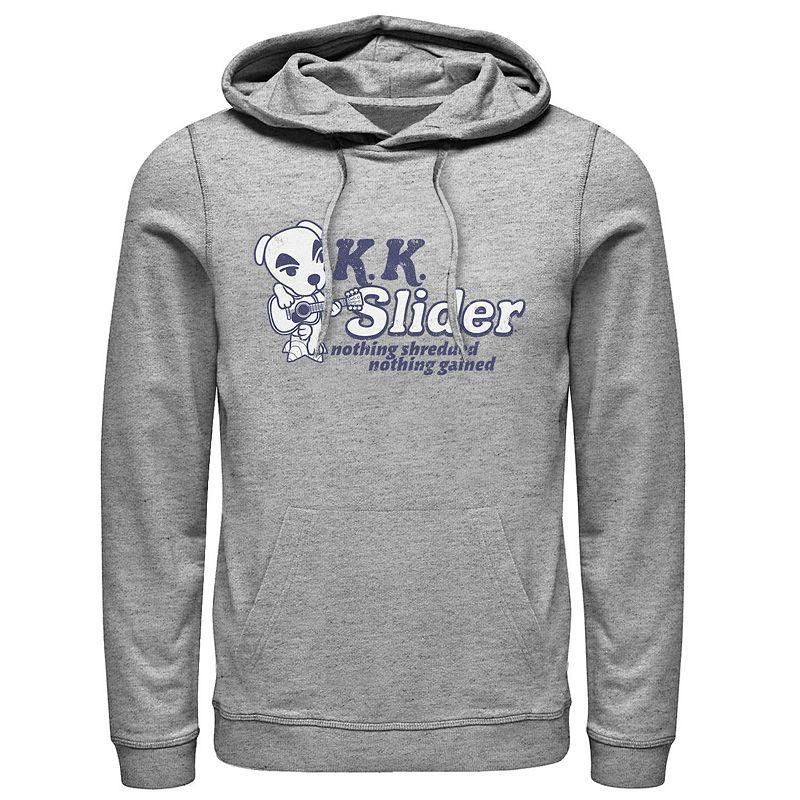 Mens Animal Crossing K.K. Slider Nothing Shredded Nothing Gained Hoodie Athletic Grey Product Image