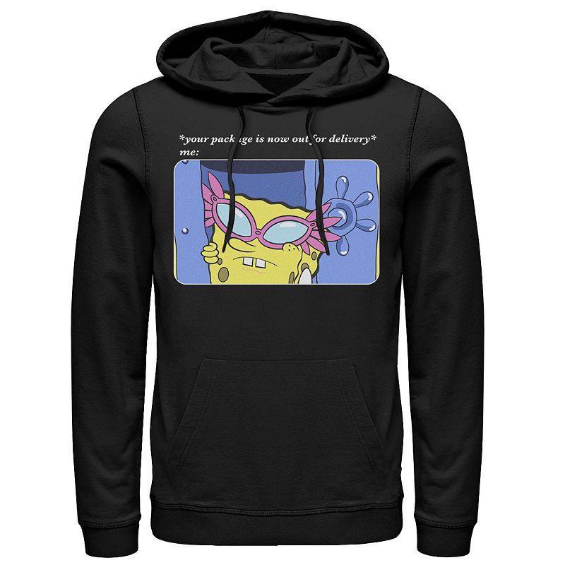 Mens Nickelodeon SpongeBob SquarePants Package Out For Delivery Meme Hoodie Product Image