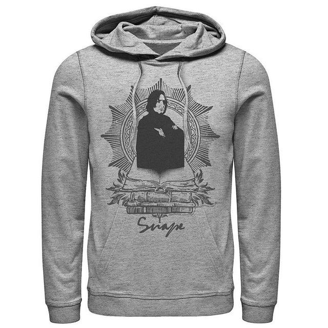 Mens Harry Potter Snape Books Portrait Graphic Pullover Hoodie Athletic Grey Product Image