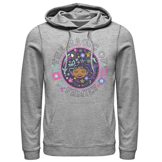 Disneys Encanto Mens The Magic Of Family Mirabel Circle Portrait Hoodie Athletic Grey Product Image