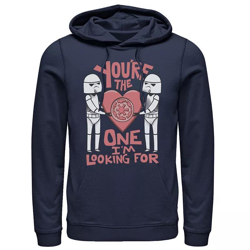 Mens Star Wars Valentines Day Youre The One Im Looking For Hoodie Blue Product Image