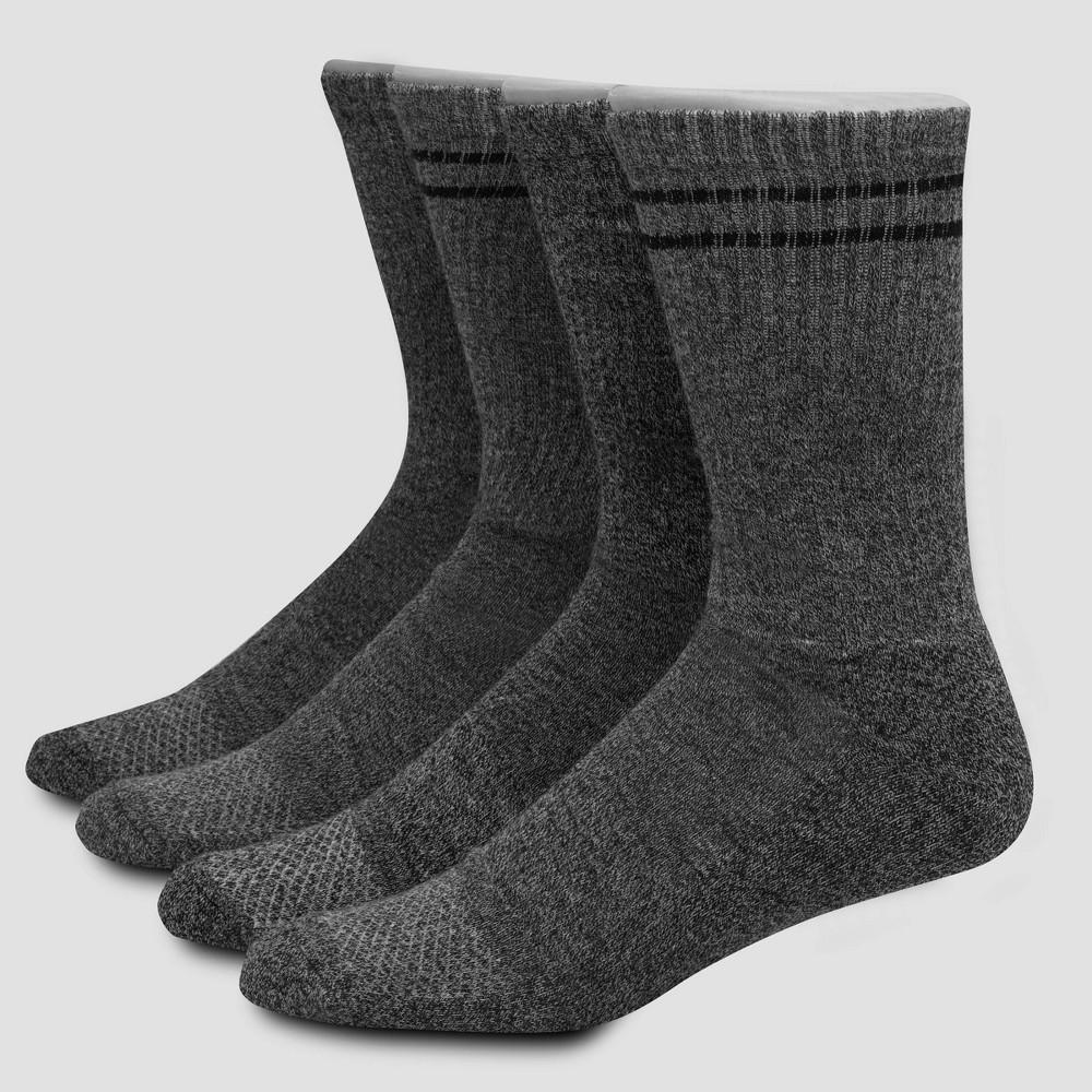 Hanes Premium Mens X-Temp Athletic Socks 4pk -Charcoal 6-12 Product Image