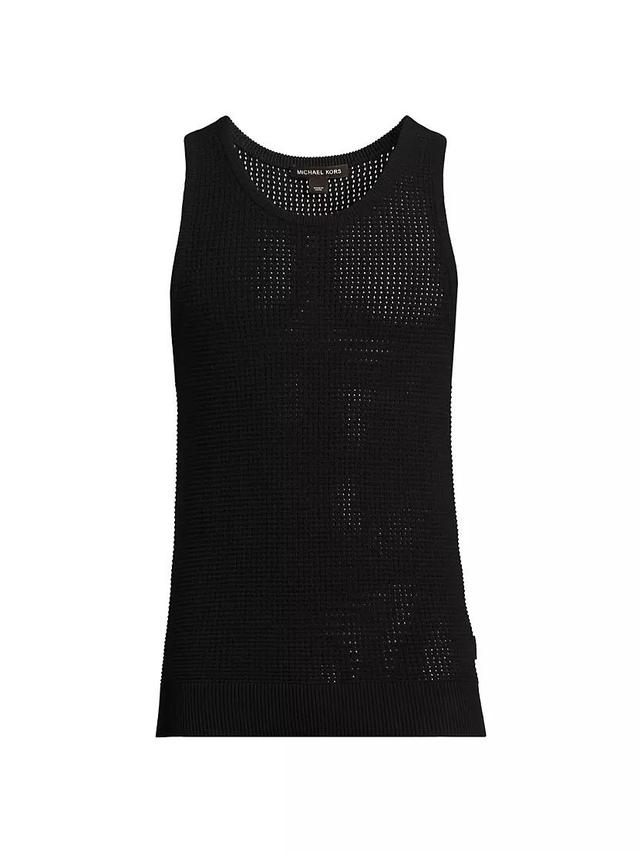 Cotton Open-Knit Tank Top Product Image