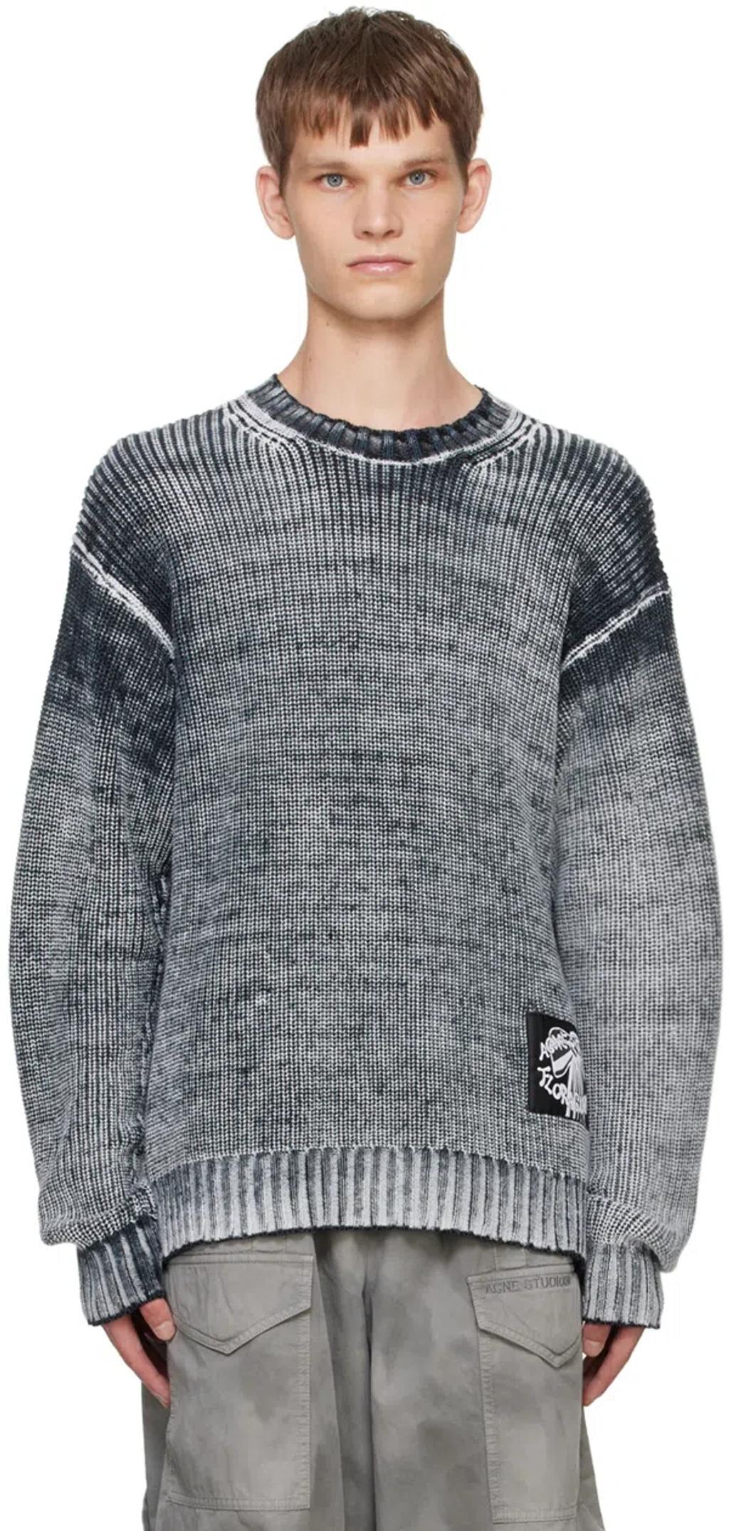 ACNE STUDIOS Acid-print Chunky-knit Jumper In Multi Product Image