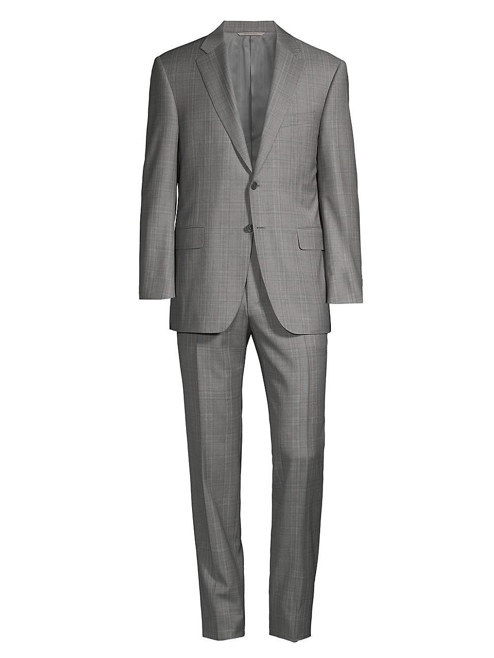 Mens Siena Plaid Wool Suit Product Image