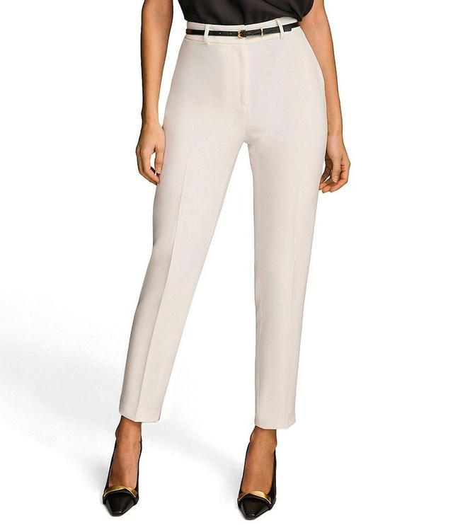 Donna Karan Stretch Crepe Straight Leg Pants Product Image