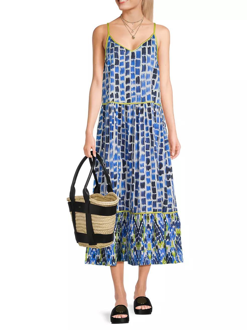 Brushstroke Blues Maxi Dress Product Image