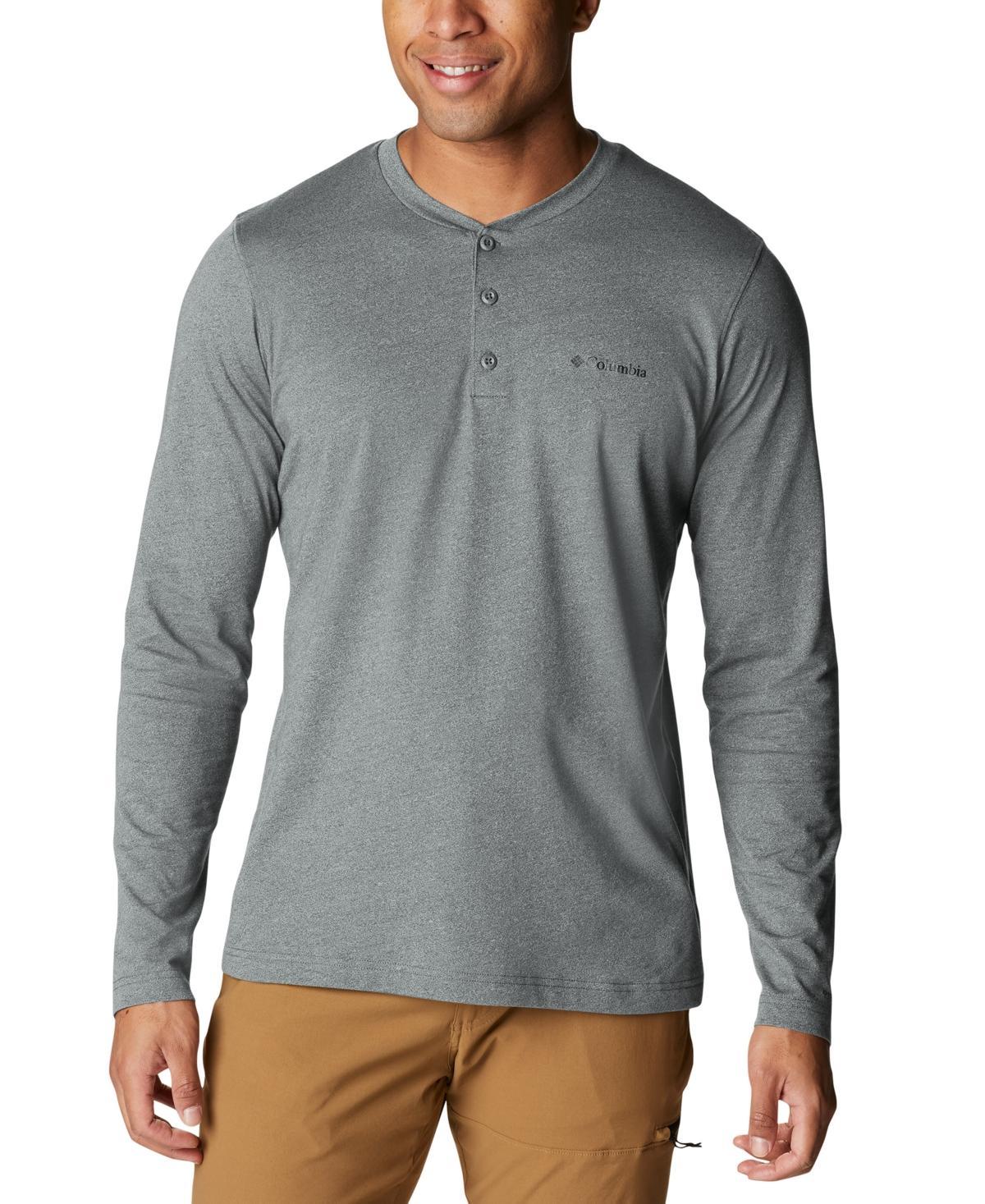 Columbia Mens Thistletown Hills Logo Graphic Long-Sleeve Tech Henley Product Image