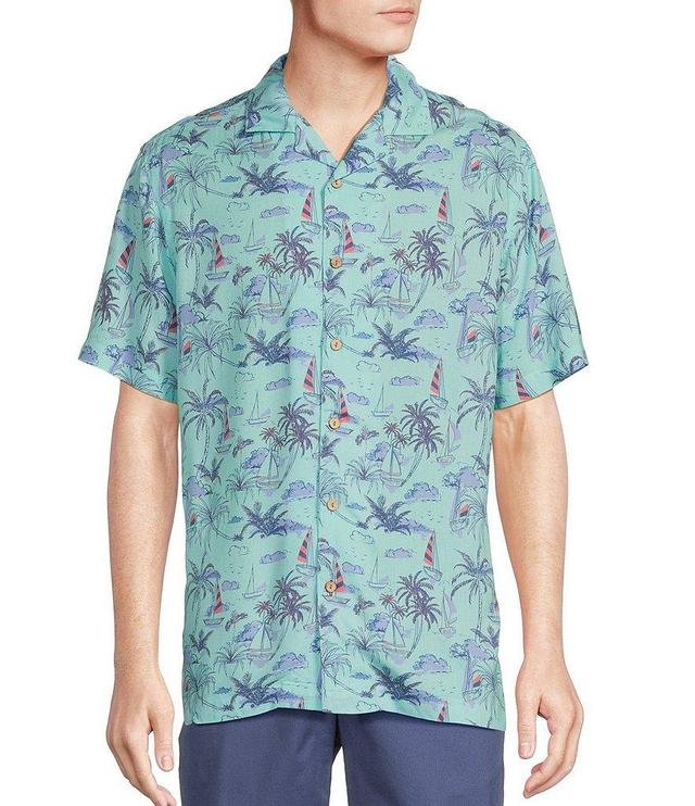 Cremieux Blue Label Tropical Sailing Printed Short Sleeve Woven Camp Shirt Product Image