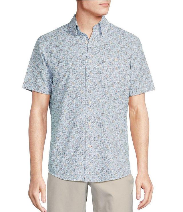 Cremieux Blue Label Performance Stretch Printed Seersucker Short Sleeve Woven Shirt Product Image