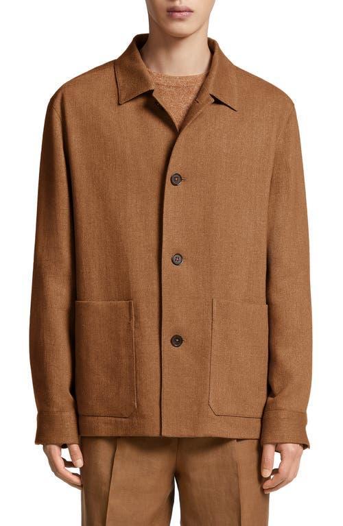 Zegna Linen & Silk Blend Chore Jacket Product Image