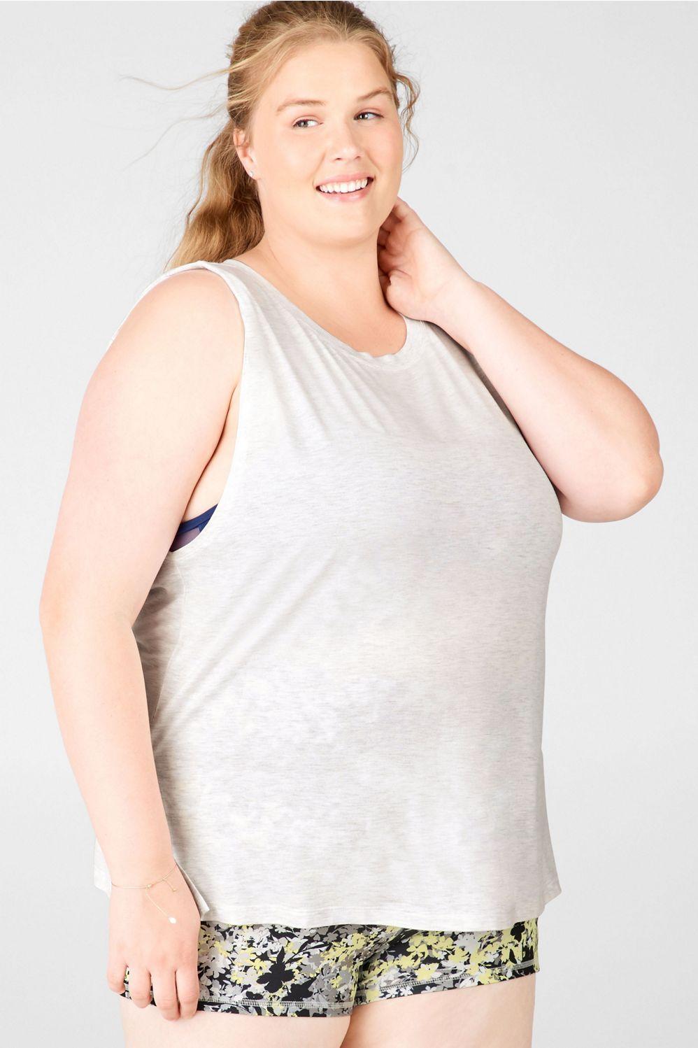 Fabletics Loveday Tank Womens white plus Size 4X Product Image