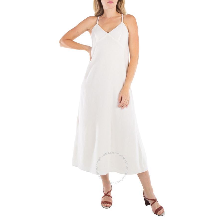 Chloe Ladies Eden White Virgin Wool-blend Maxi Dress Product Image