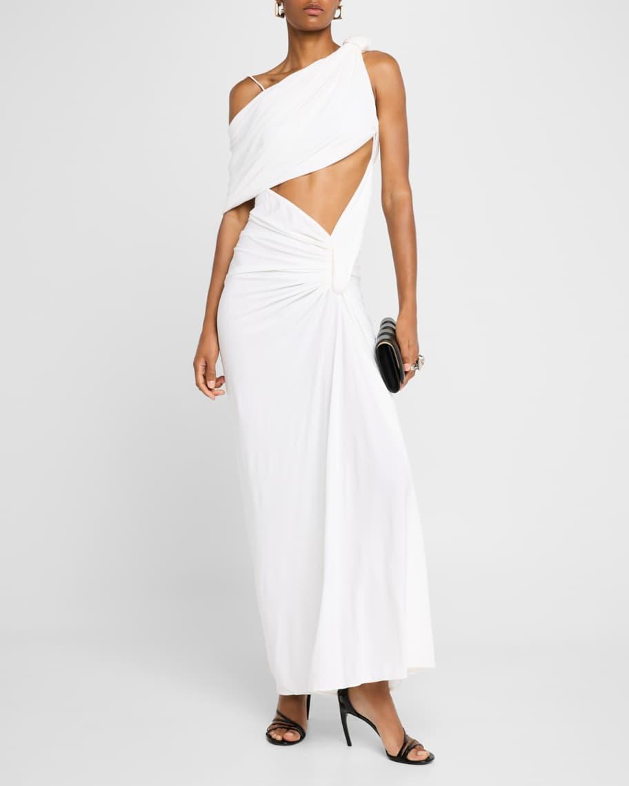 Lever Twisted Cutout One-Shoulder Gown Product Image