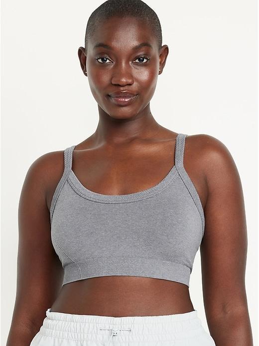 Light Support Seamless Ribbed Sports Bra Product Image