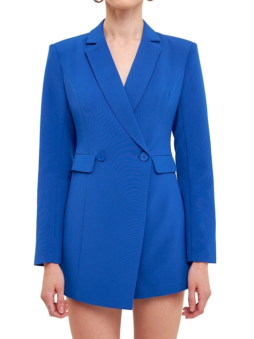 Womens Suit Blazer Romper Product Image