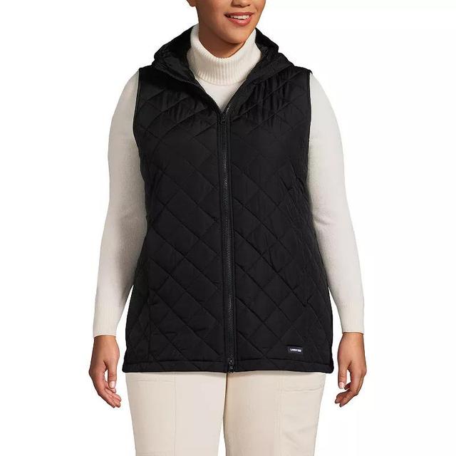 Plus Size Lands End Hooded Insulated Vest, Womens Product Image