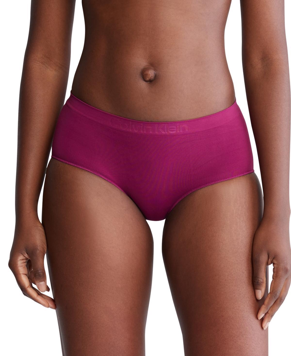 Calvin Klein Womens Bonded Flex Boyshort - Purple - M Product Image