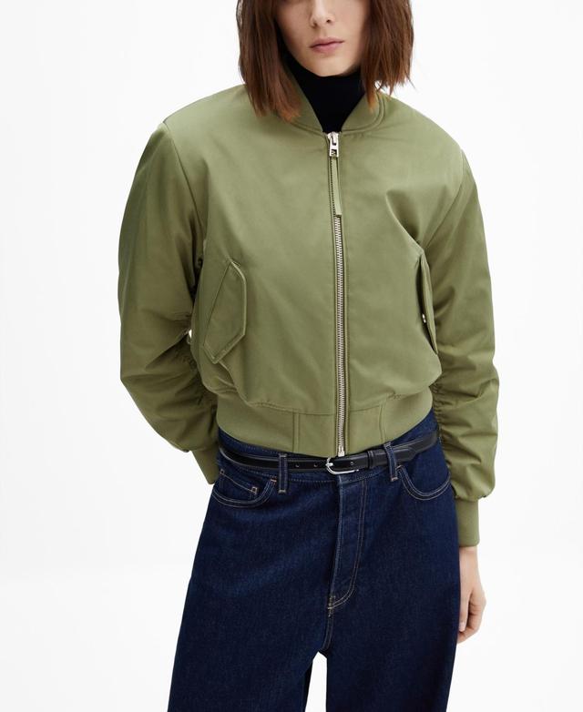 Mango Womens Oversized Bomber Jacket Product Image