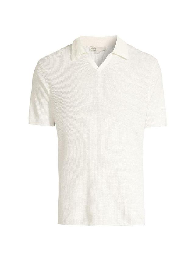 Mens Johnny Linen Short-Sleeve Polo Shirt Product Image