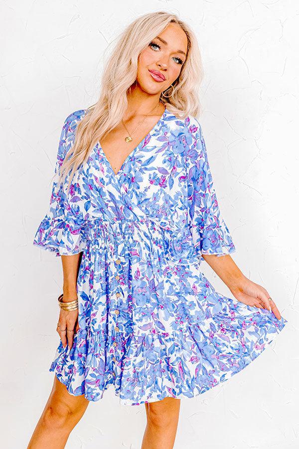 Love The Journey Floral Romper In Blue Product Image