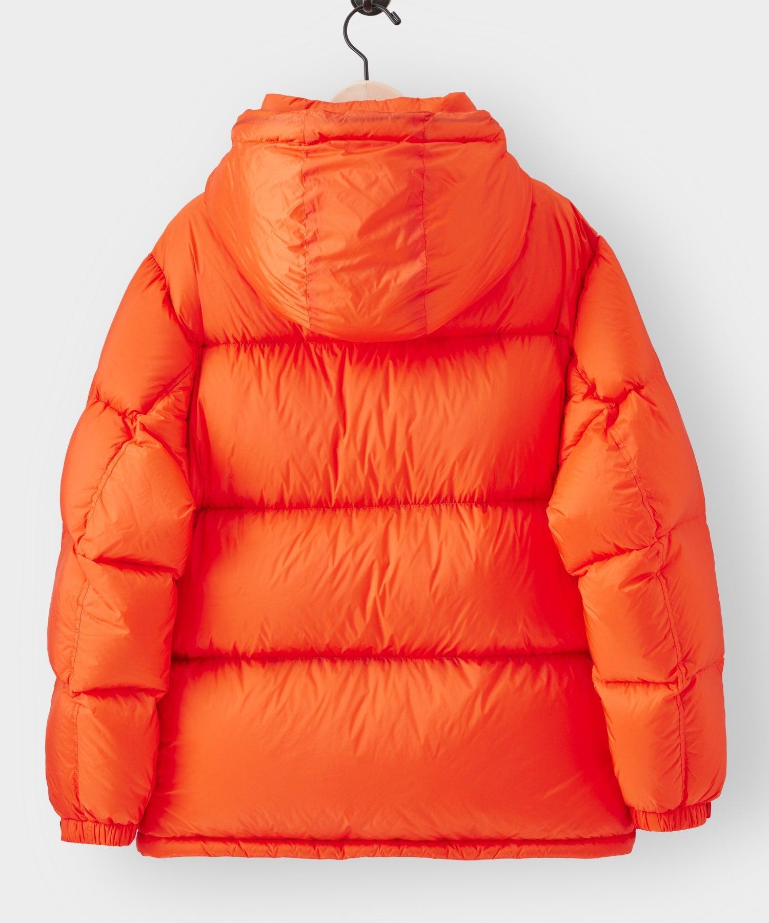 Italian Short Tech Down Parka in Orange Product Image