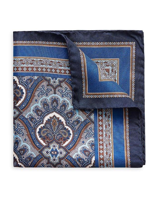 Mens Paisley Silk Pocket Square Product Image