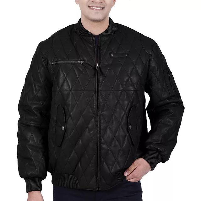 Mens Franchise Ace Leather Quilted Jacket Product Image