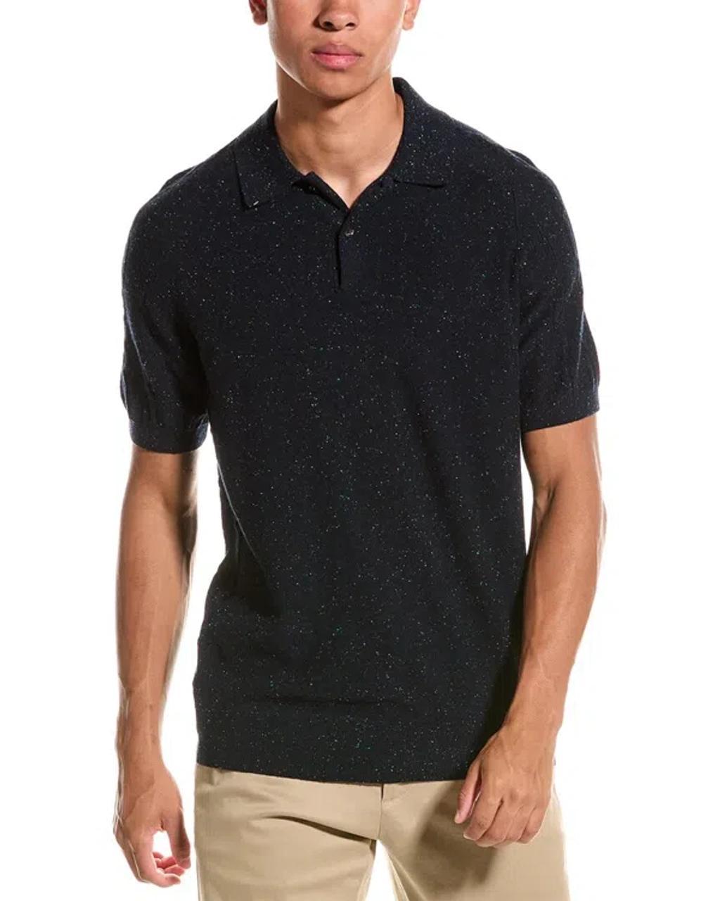 Wool-blend Polo Shirt In Blue Product Image