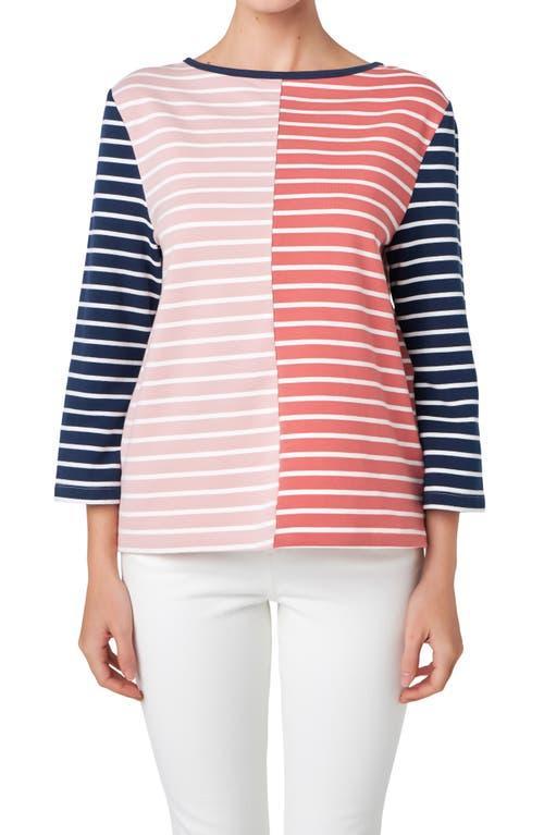 English Factory Stripe Colorblock Top Product Image